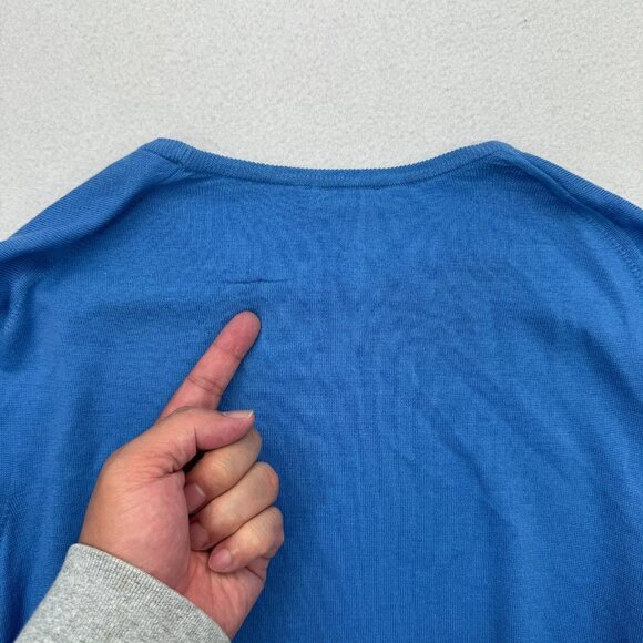 Sunspel Mens Medium Blue Crew Neck Pullover Sweater, Long Sleeve, Size Medium M - Picture 9 of 11